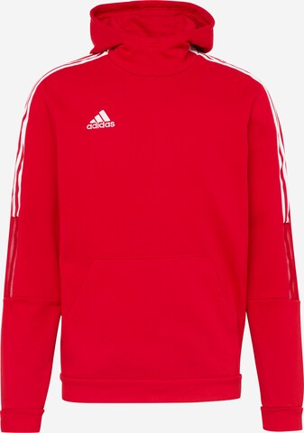 Skinny Felpa sportiva 'Tiro 21' di ADIDAS SPORTSWEAR in rosso: frontale