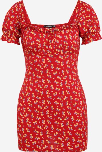 Missguided (Petite) Robe d’été en bleu clair / orange clair / rouge, Vue avec produit