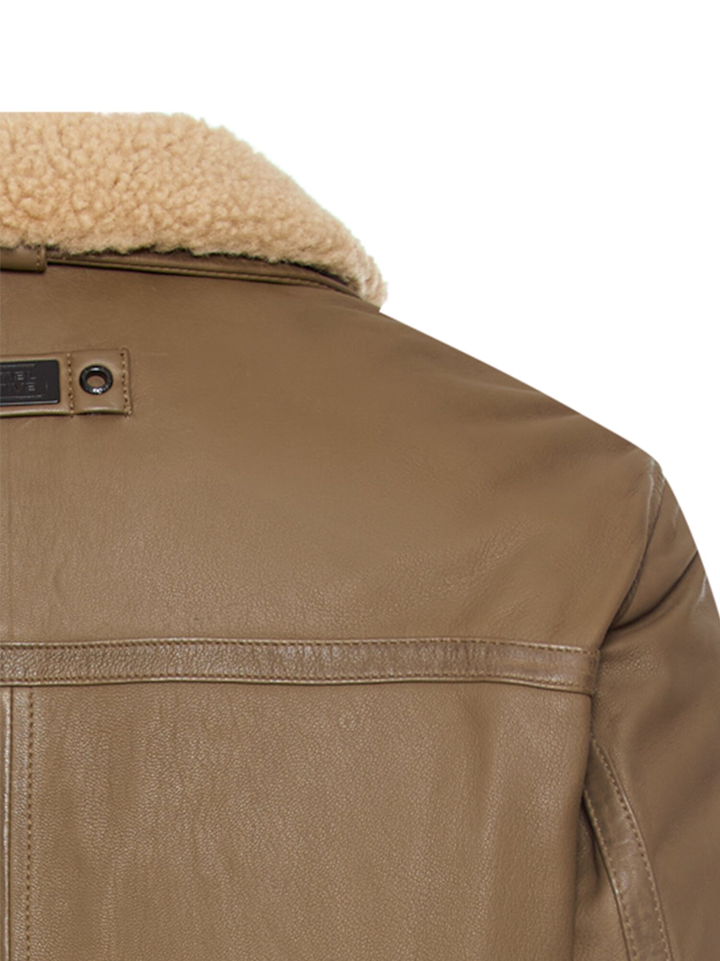 CAMEL ACTIVE Leder Fieldjacke mit Brusttaschen in Braun