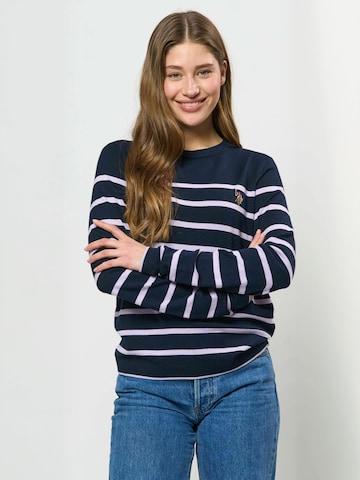 Top ' UWLilwan ' de la U.S. POLO ASSN. pe albastru: față