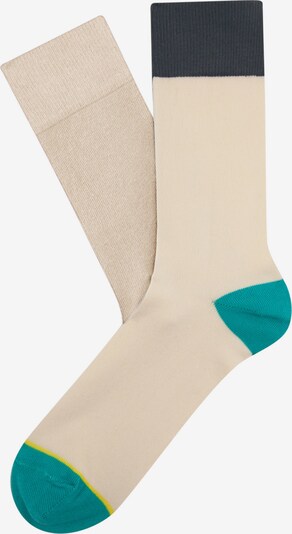 CHEERIO* Socken in creme / türkis / gelb / graphit / eierschale, Produktansicht