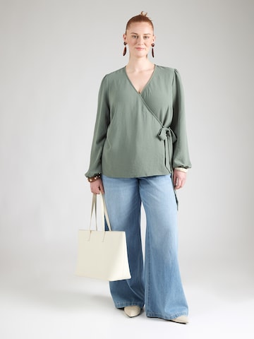 Vero Moda Curve Блузка 'VMCALVA' в Зеленый
