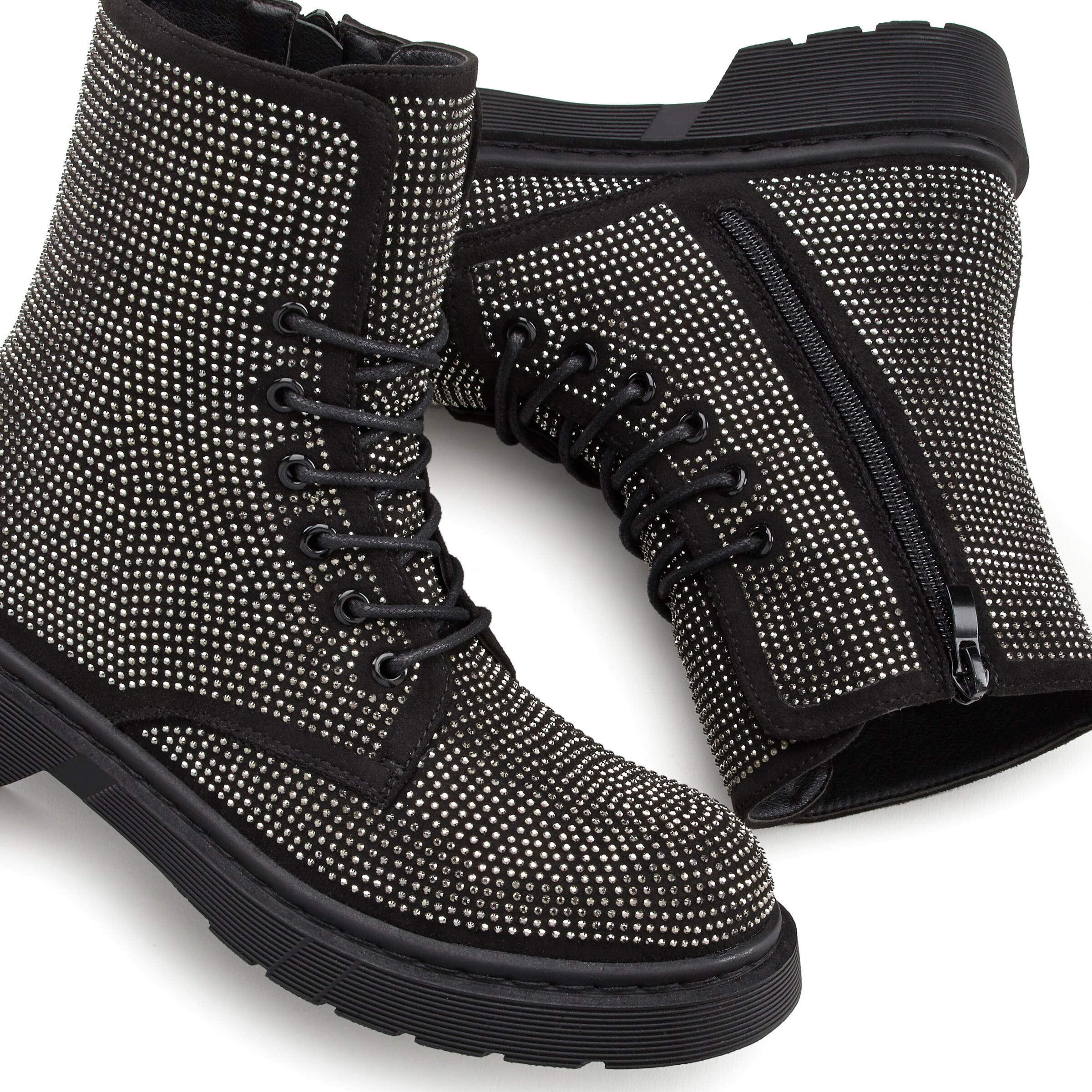 Bottines à lacets LASCANA en argent