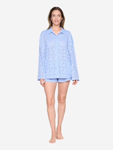 JOOP! Jeans Slaapshirt 'Allover Lace' in Blauw