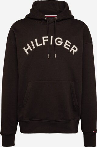 TOMMY HILFIGER Sweatshirt in Zwart: voorkant