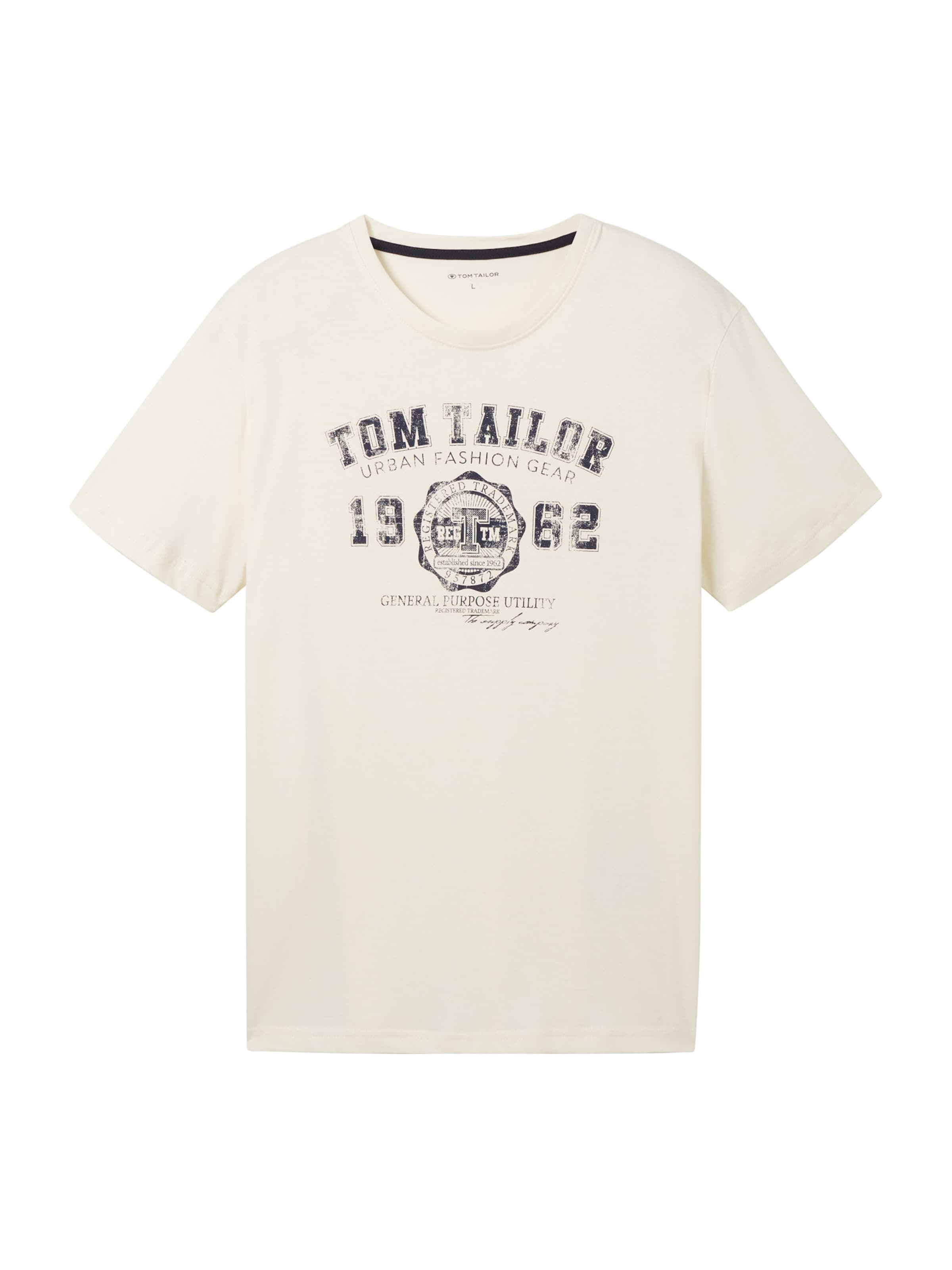 T-Shirt TOM TAILOR en beige : devant