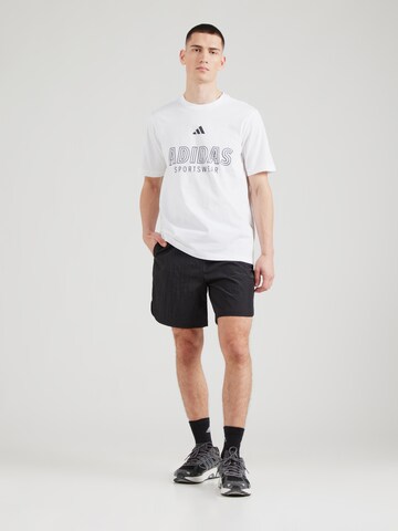 ADIDAS SPORTSWEAR Λειτουργικό μπλουζάκι 'House of Tiro' σε λευκό