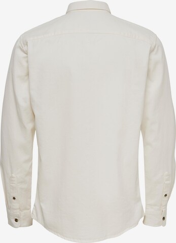 Only & Sons Comfort fit Button Up Shirt 'Bryce' in White