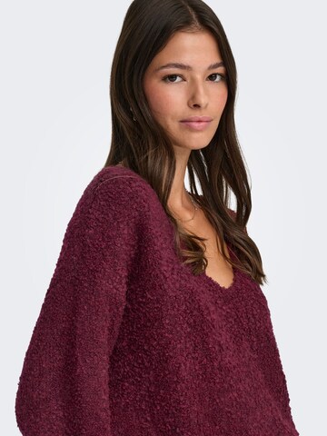 JDY Sweater 'JDYBitten' in Red