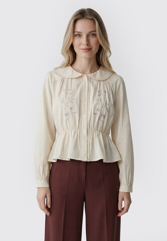 Usha - Blusa em bege: frente
