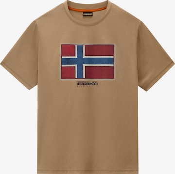 NAPAPIJRI Bluser & t-shirts 'FLAG TIKI' i brun: forside