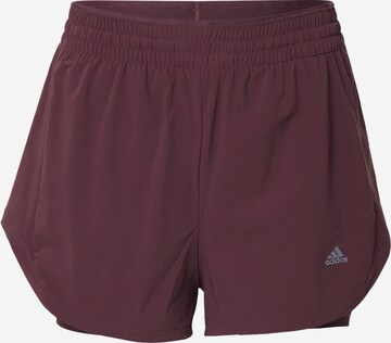 regular Pantaloni sportivi 'Hiit 45 Seconds Two-In-One' di ADIDAS SPORTSWEAR in rosso: frontale