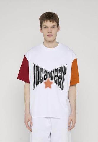 ROCAWEAR Shirt 'Colored' in Wit: voorkant