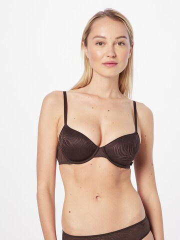 Calvin Klein Underwear T-shirt Bra in Brown: front