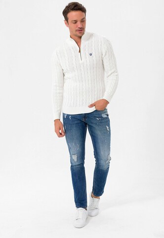 Pull-over Jimmy Sanders en blanc