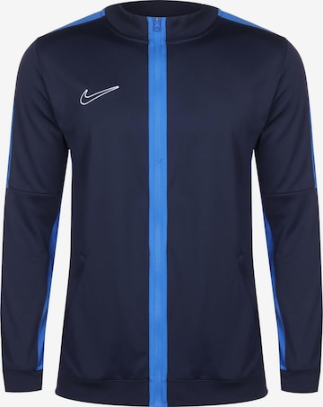 NIKE Athletic Zip-Up Hoodie in Blue: front