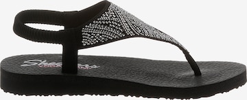 SKECHERS T-Bar Sandals in Black