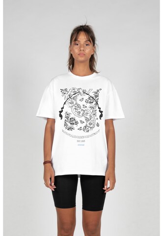 MJ Gonzales Oversized Shirt 'Paisley' in White: front