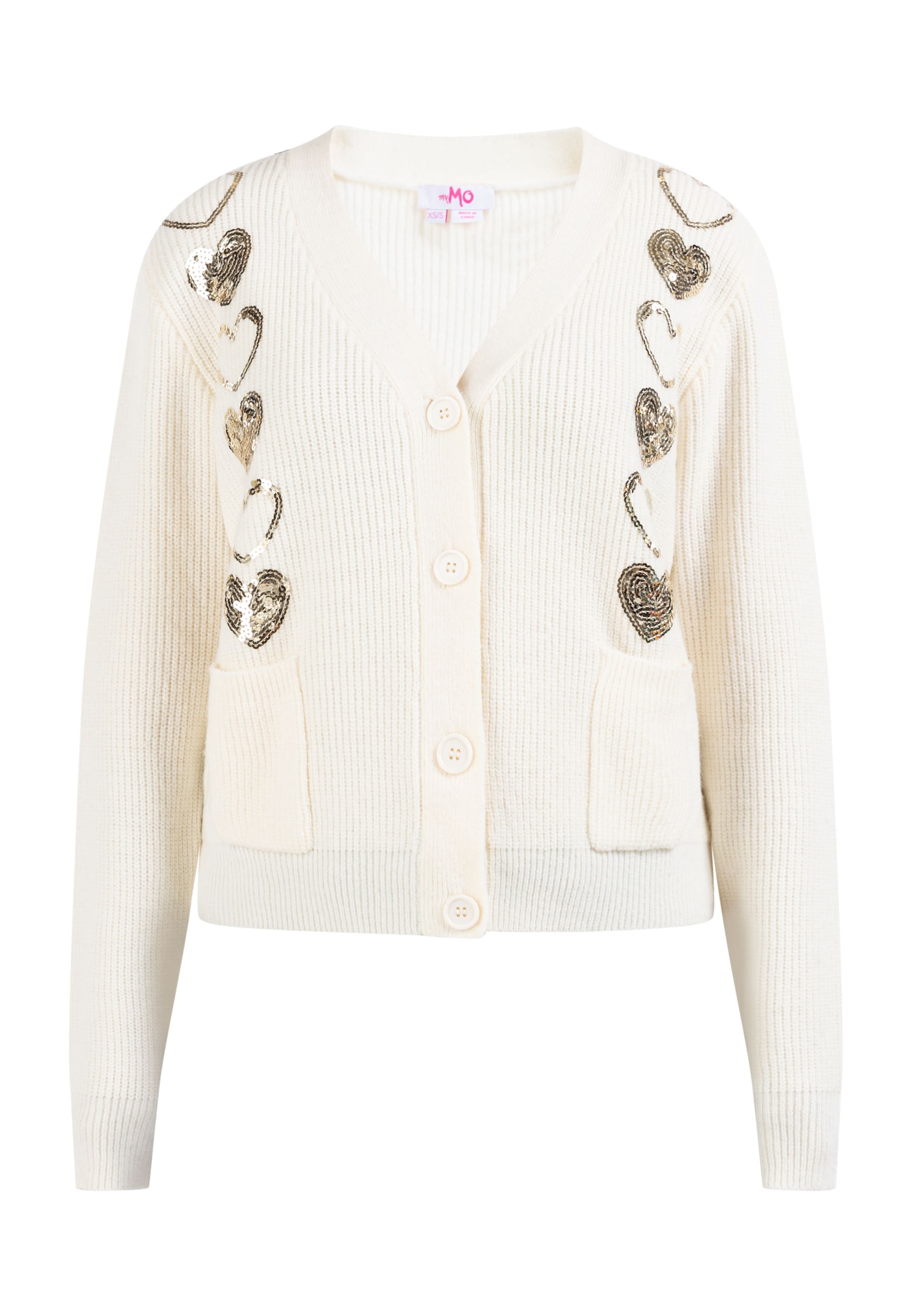 MYMO Pletena jopa 'Nolie' | rjava / volneno bela barva, Prikaz izdelka