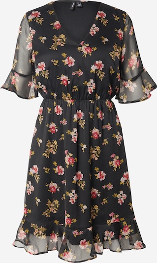 Vasarinė suknelė 'VMSMILLA' iš VERO MODA, spalva – alyvuogių spalva / ryškiai rožinė spalva / tamsiai raudona / juoda, Prekių apžvalga