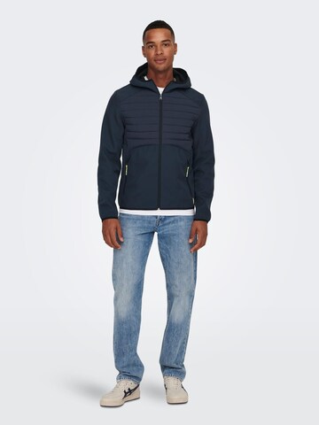 Veste fonctionnelle 'SANDY' Only & Sons en bleu