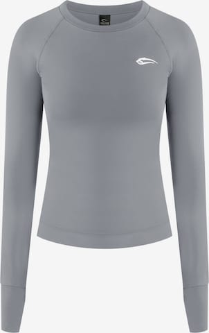 Smilodox Functioneel shirt 'Advanced Breath' in Grijs: voorkant