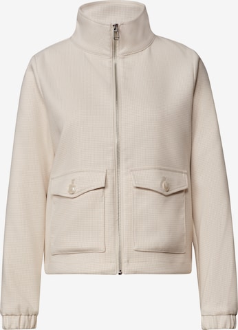 STREET ONE Jacke mit Stehkragen und Zipper in Beige: Vorderseite