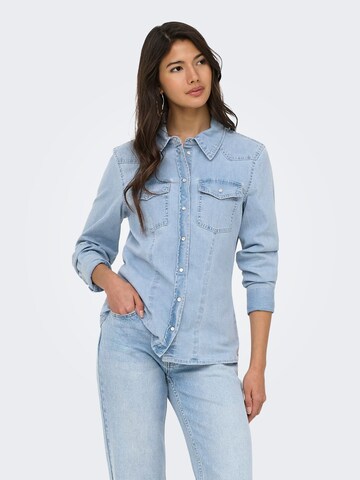 ONLY Blouse 'ONLOlivia' in Blauw: voorkant