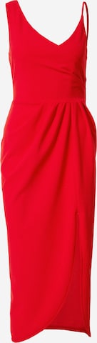 Skirt & Stiletto Jurk 'JENNA' in Rood: voorkant