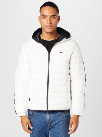 Veste mi-saison HOLLISTER en blanc : devant