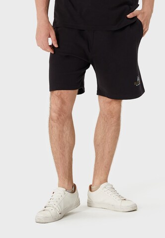 Oldskull Regular Workout Pants 'Basic Osk Samurai Logo' in Black: front