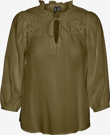 VERO MODA Blouse 'Elna' in Groen: voorkant