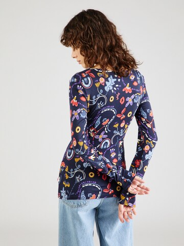 Tricou 'Hot Knot' de la Blutsgeschwister pe albastru