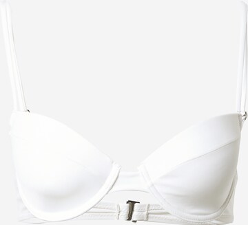 millane - Balconet Top de bikini 'Nela' en blanco: frente