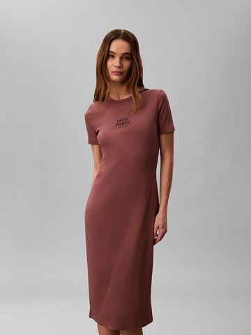 Calvin Klein Jeans Kleid in Braun: Vorderseite