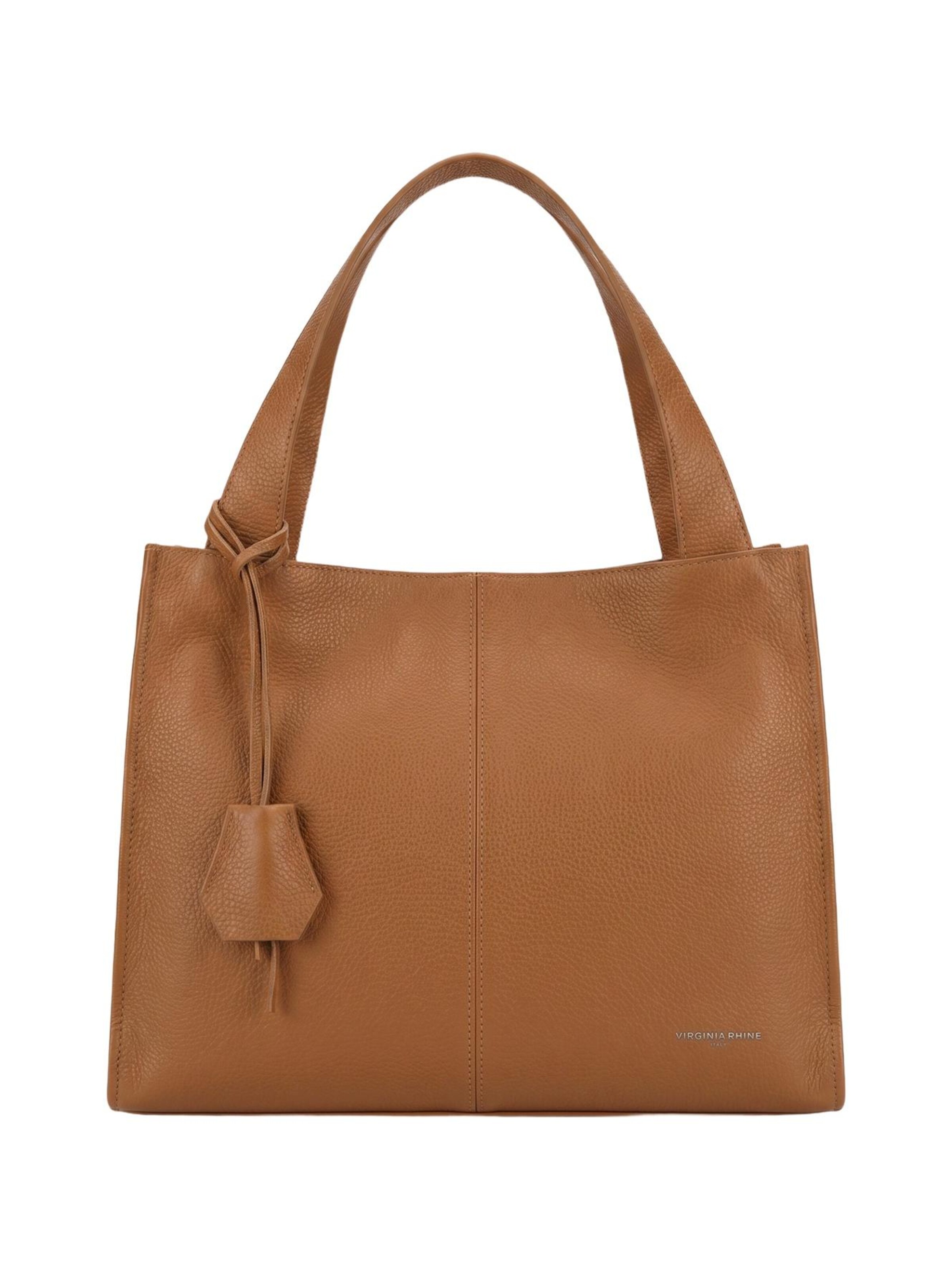 Borsa a mano di Virginia Rhinè in marrone: frontale