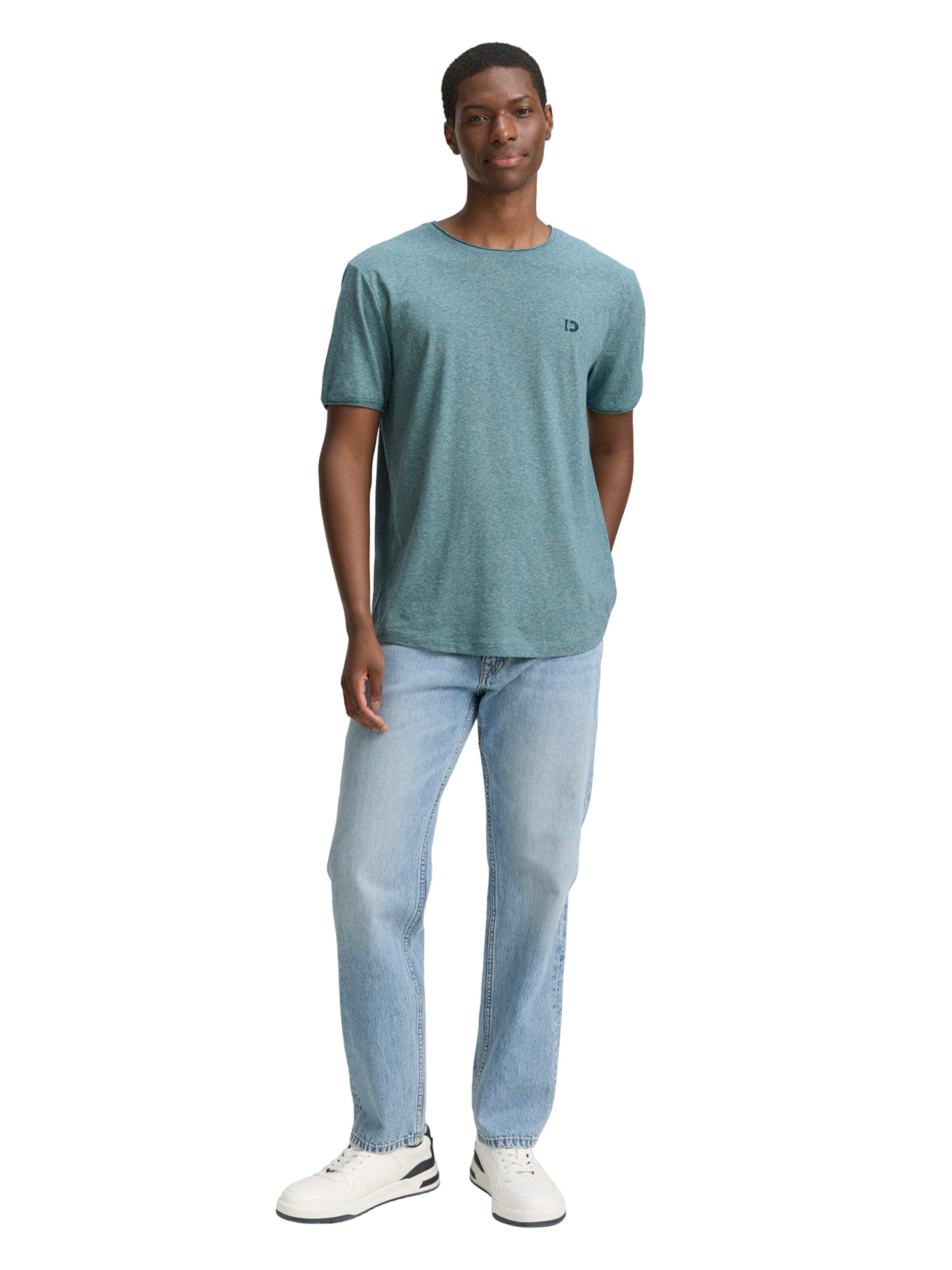 TOM TAILOR DENIM Обычный Футболка в Зеленый