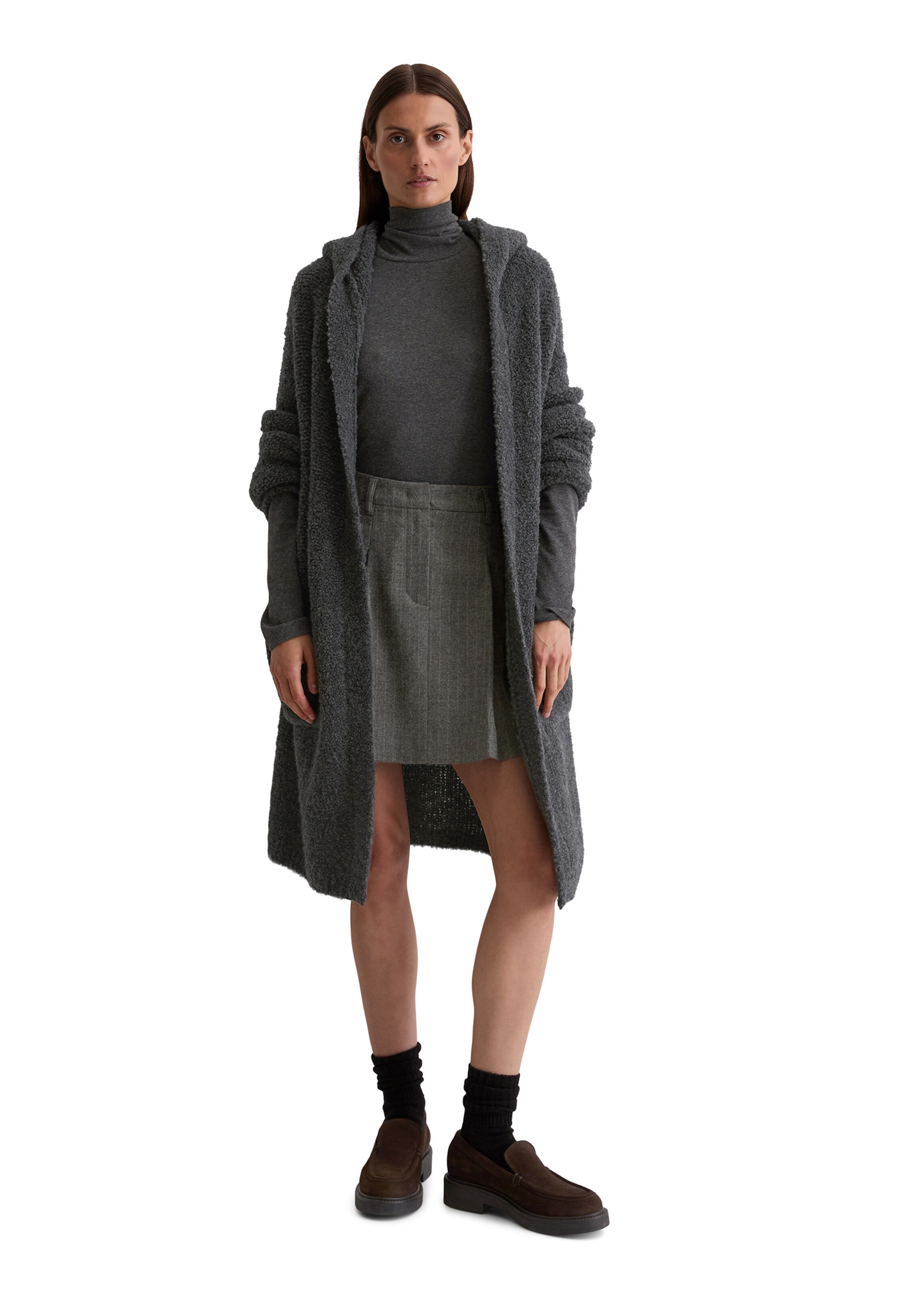 Marc O'Polo Gebreide mantel in Grijs