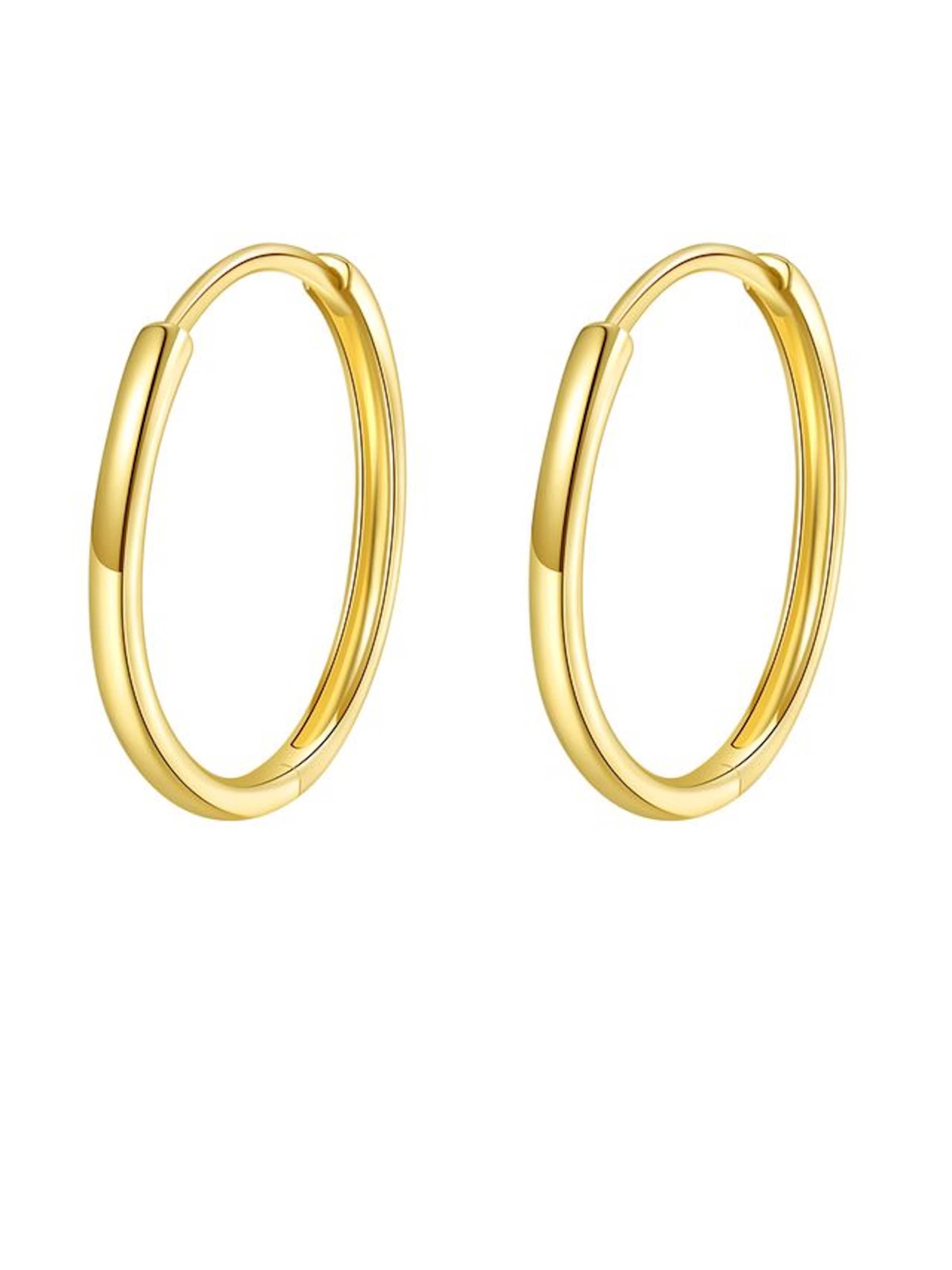 Dear Me Oorbellen 'Flare L' in Goud: voorkant