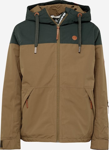 Alife and Kickin Between-Season Jacket 'Mr DiamondAK O' in Brown: front