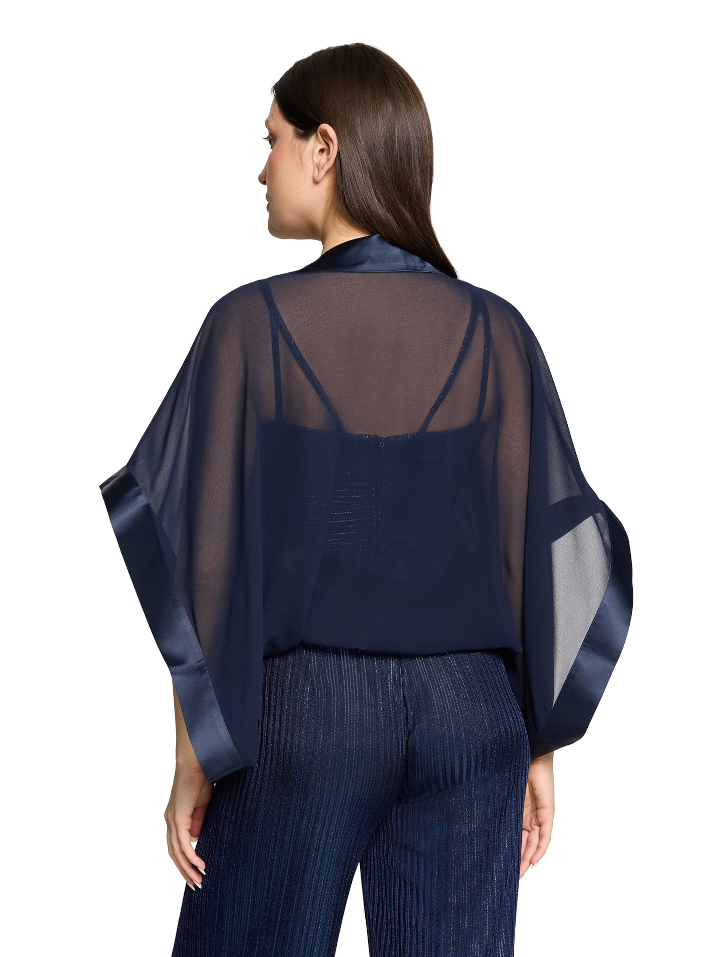 Vera Mont Chiffonstola mit 3/4 Arm in Blau