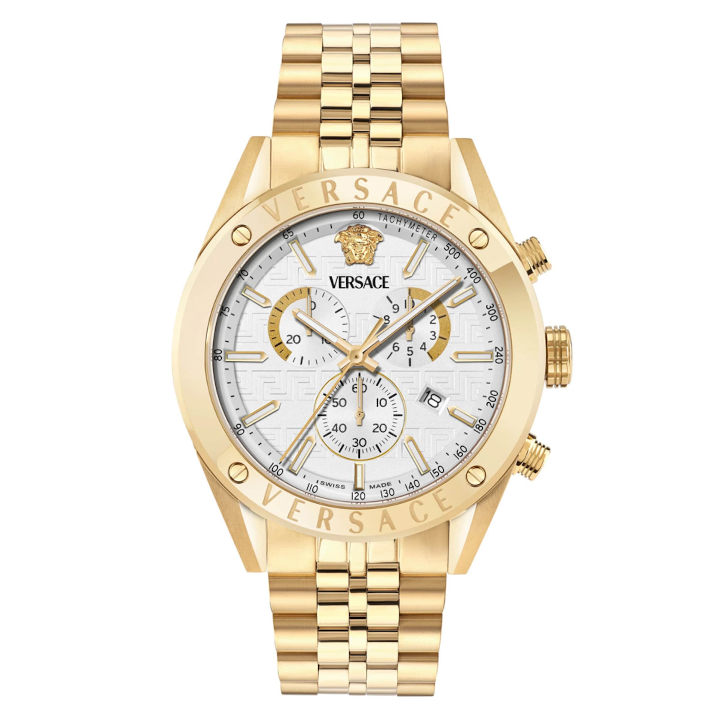 VERSACE Analoguhr in Gold: Vorderseite