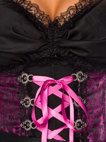 Dirndline Dirndl '3-tlg. Jacquard-Trachten-Set' in Purple