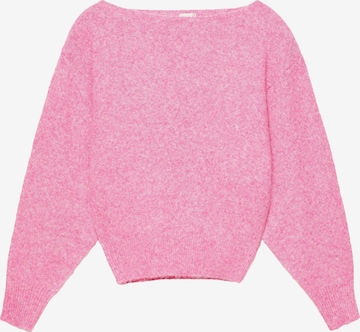 Pulover de la Pull&Bear pe roz: față