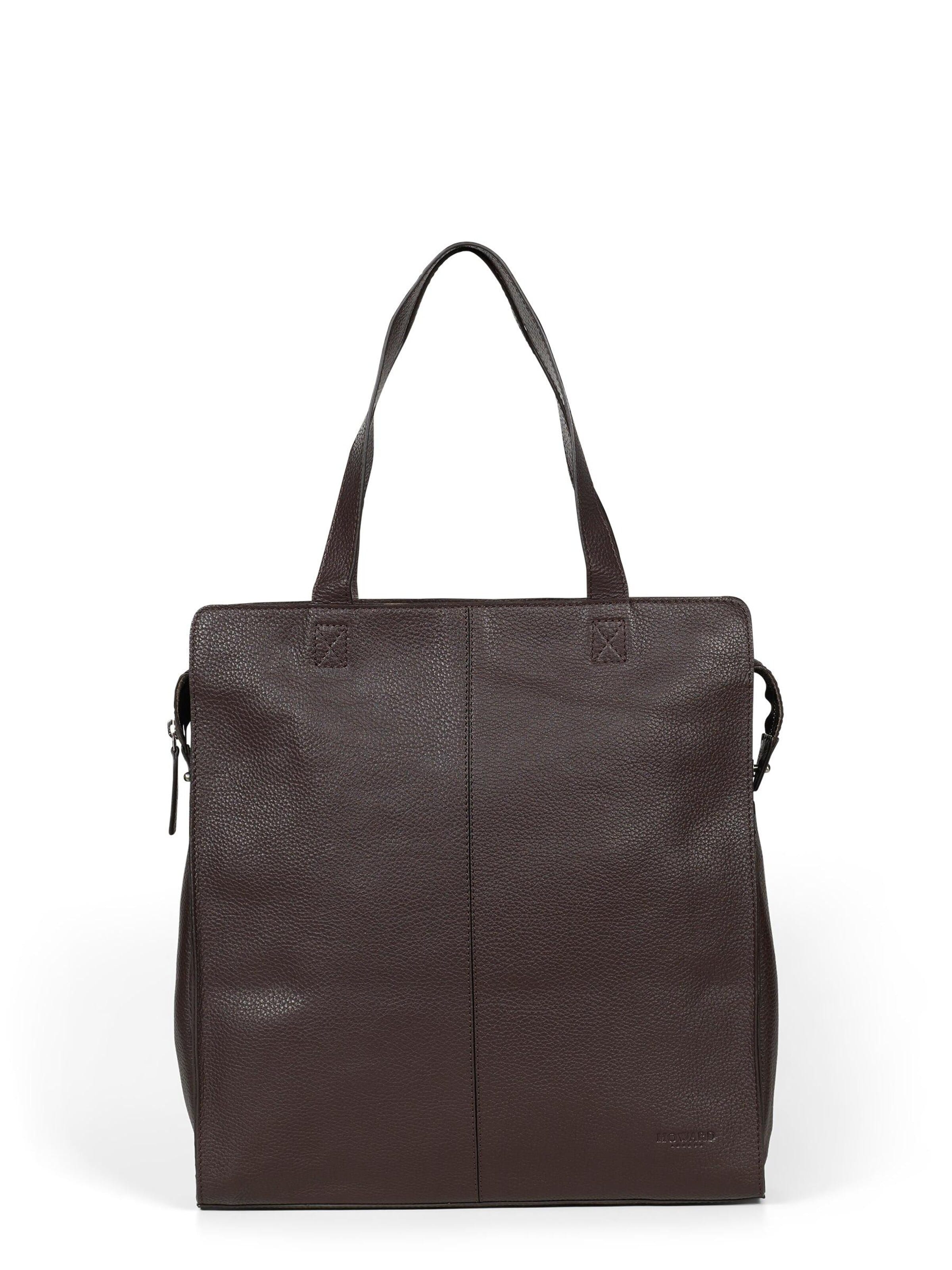 Cabas 'Tote Bag Sam Dark Brown' Howard London en marron : devant
