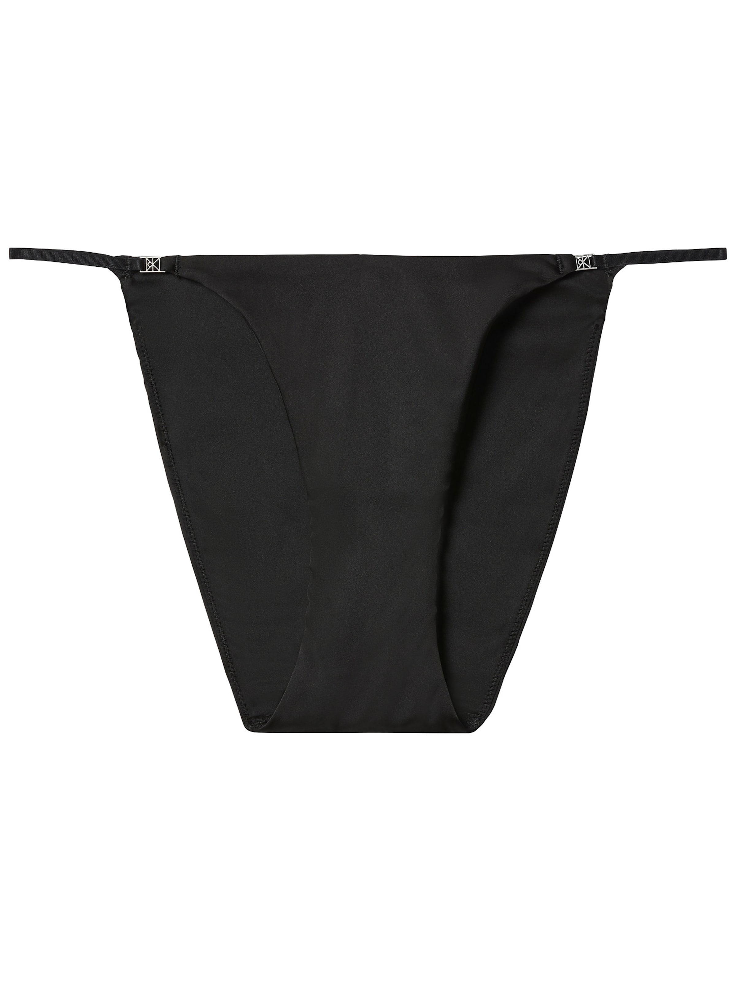 Slip 'Signature Satin' Calvin Klein en noir : devant