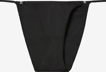 Slip 'Signature Satin' Calvin Klein en noir : devant