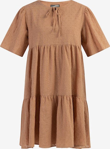 DreiMaster Vintage Summer Dress in Brown: front