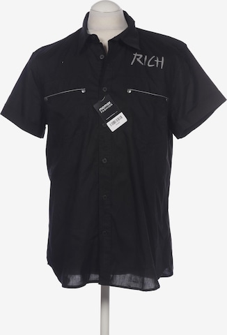 John Richmond Button Up Shirt in XL in Black: front