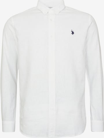 U.S. POLO ASSN. Button Up Shirt in White: front